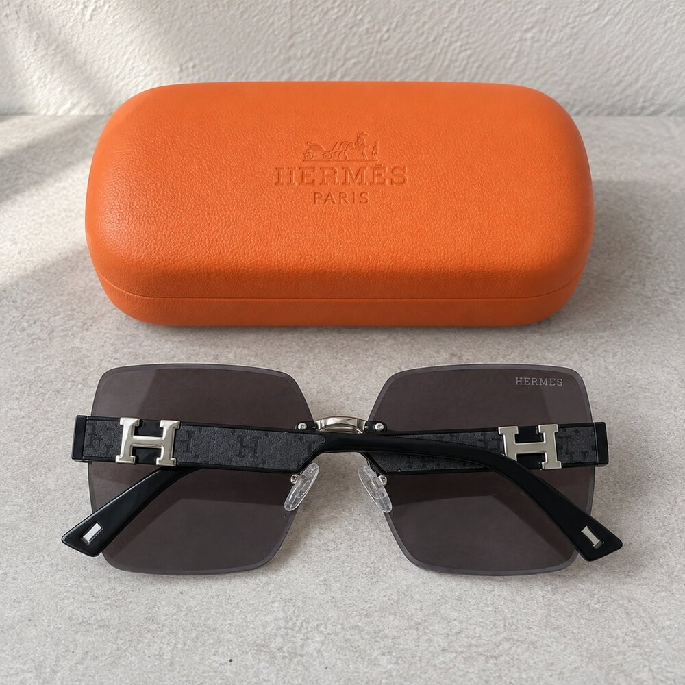 Hermes Rimless Silver H Sunglasses - Picture 6 of 6